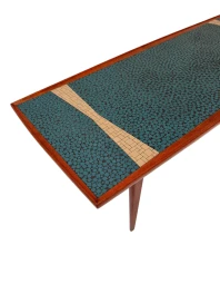 Mid-Century Modern Coffee Table with Mosaic Top by Berthold Muller, 1950s